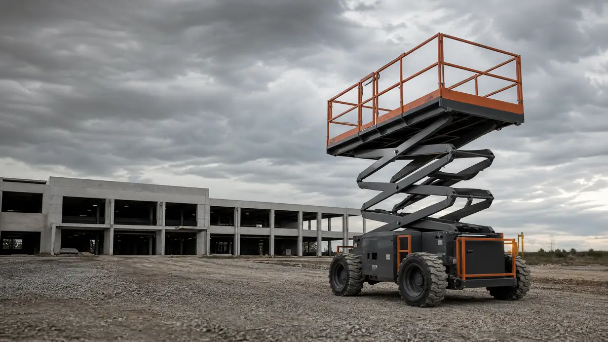 Rough Terrain Scissor Lifts jobsite access in Rockford